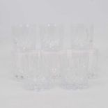 A set of eight crystal whisky tumblers
