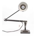 A mid 20th century Herbert Terry black painted angle poise desk lamp