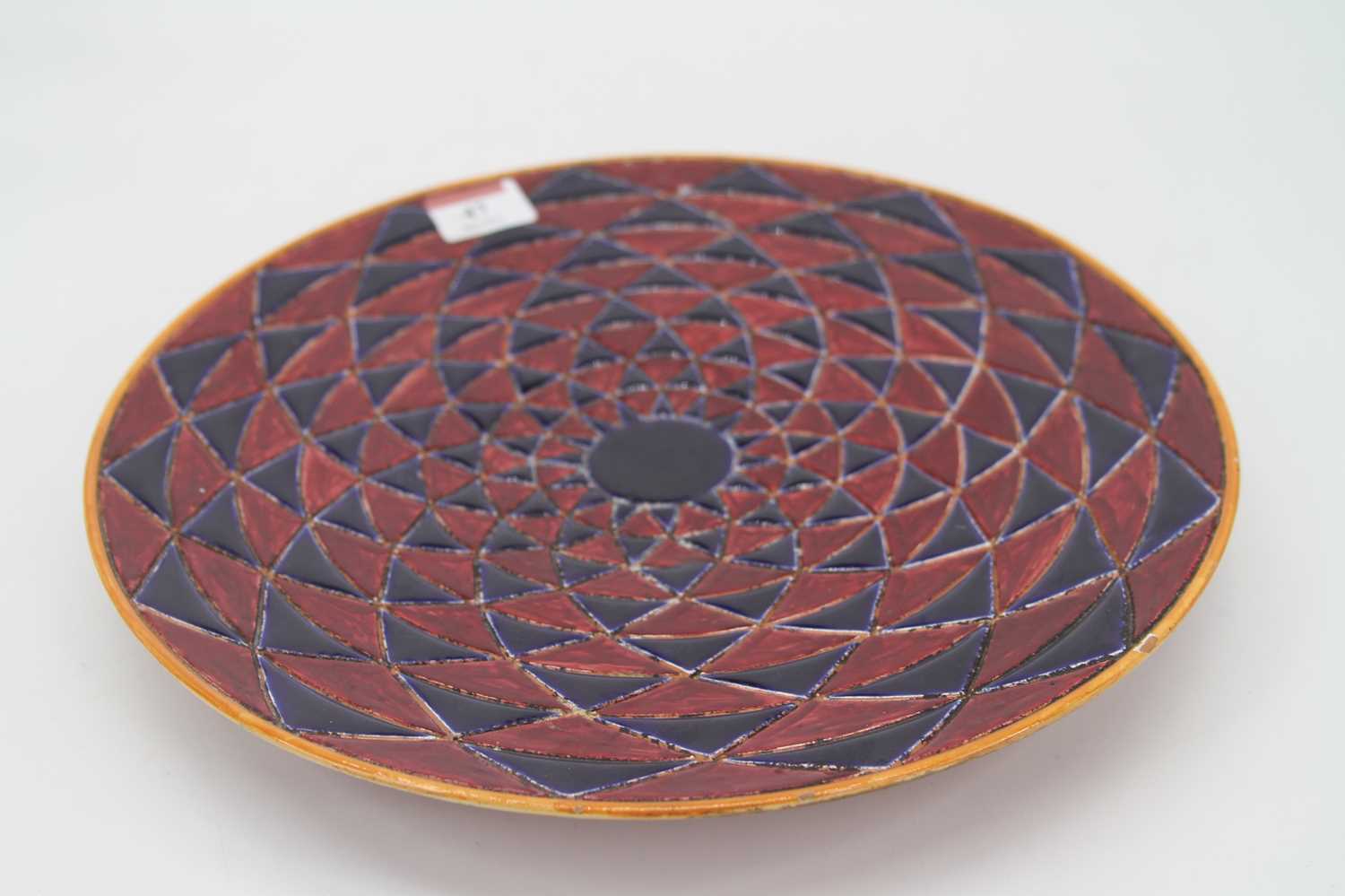 An Italian faience dish, with radial decoration, 30cm dia.No signs of repair, however several - Image 5 of 7