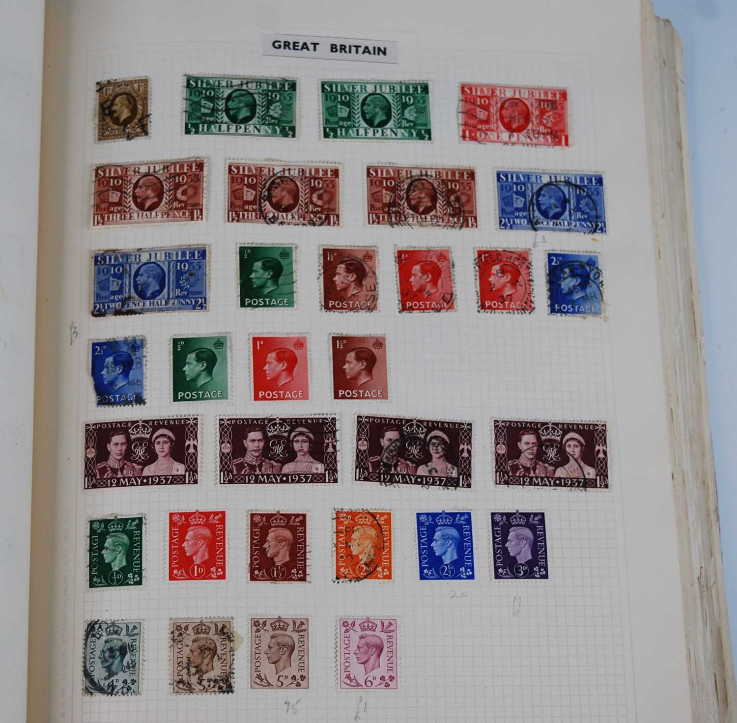 An album of stamps, contents to include GB 1d reds, 1d lilacs, 1935 silver jubilee 1/2d - 2 1/2d - Image 3 of 5