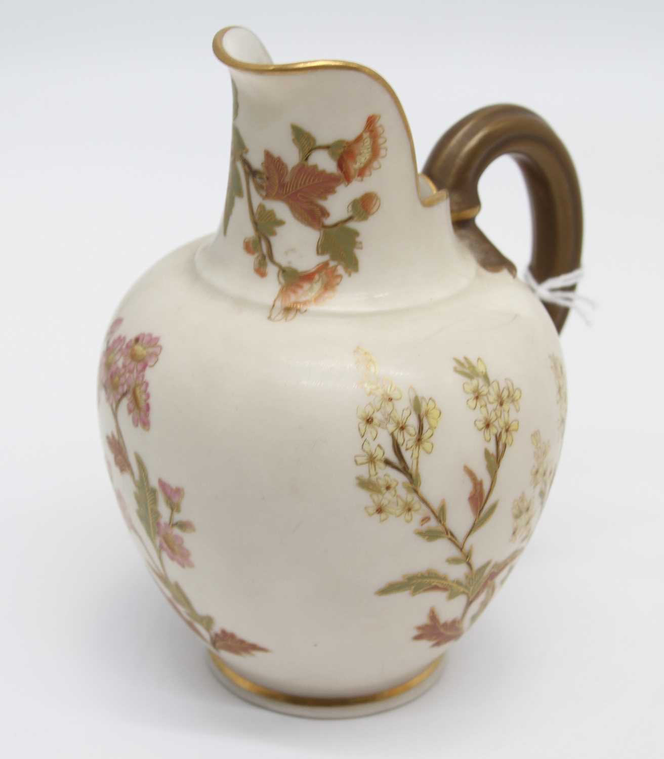 A Royal Worcester Old Ivory cleft jug, h.13cm; together with four Royal Worcester blush ivory - Image 2 of 3