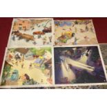 Four Swiss Autmobile posters dated 1952, unframed as rolled, the full sheets measuring 74x94cm (a/