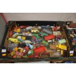 One box of playworn diecast model cars mainly Matchbox.