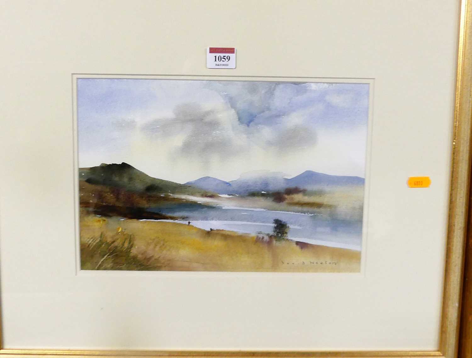 David Weston - Early Start Lochard, watercolour, signed lower right, 22x32cm