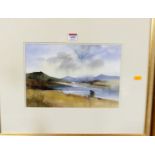 David Weston - Early Start Lochard, watercolour, signed lower right, 22x32cm