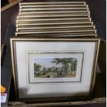 A set of twelve reproduction French topographical colour engravings