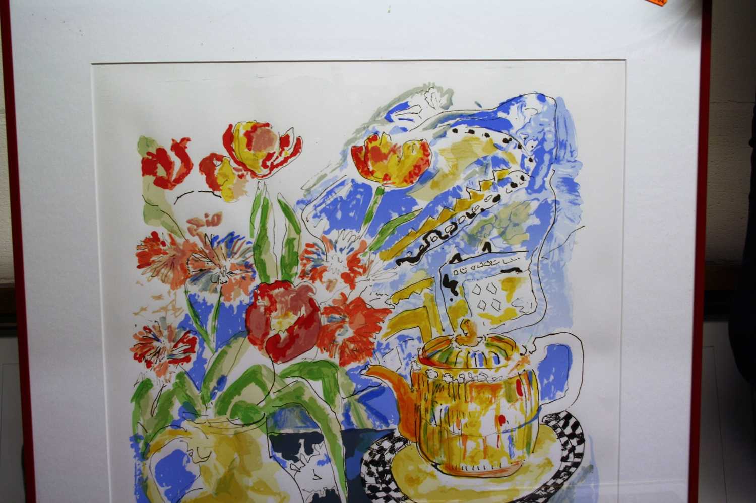 Contemporary lithograph - still life with teapots, 48x67cm - Image 2 of 5