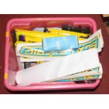 Two boxes of Scalextric track & accessories