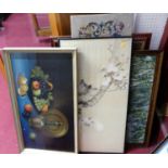 Assorted pictures and prints, pair of glazed frames etc