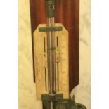 A Chadburn Brothers Improved recording barometer, on mahogany stick, with signed ivorine scale and