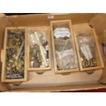 Principally brass components to include Fitzroy parts including indicators, back racks, spindles,