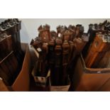 A good selection of mahogany stick barometer cases (only), to include some with square tops and of