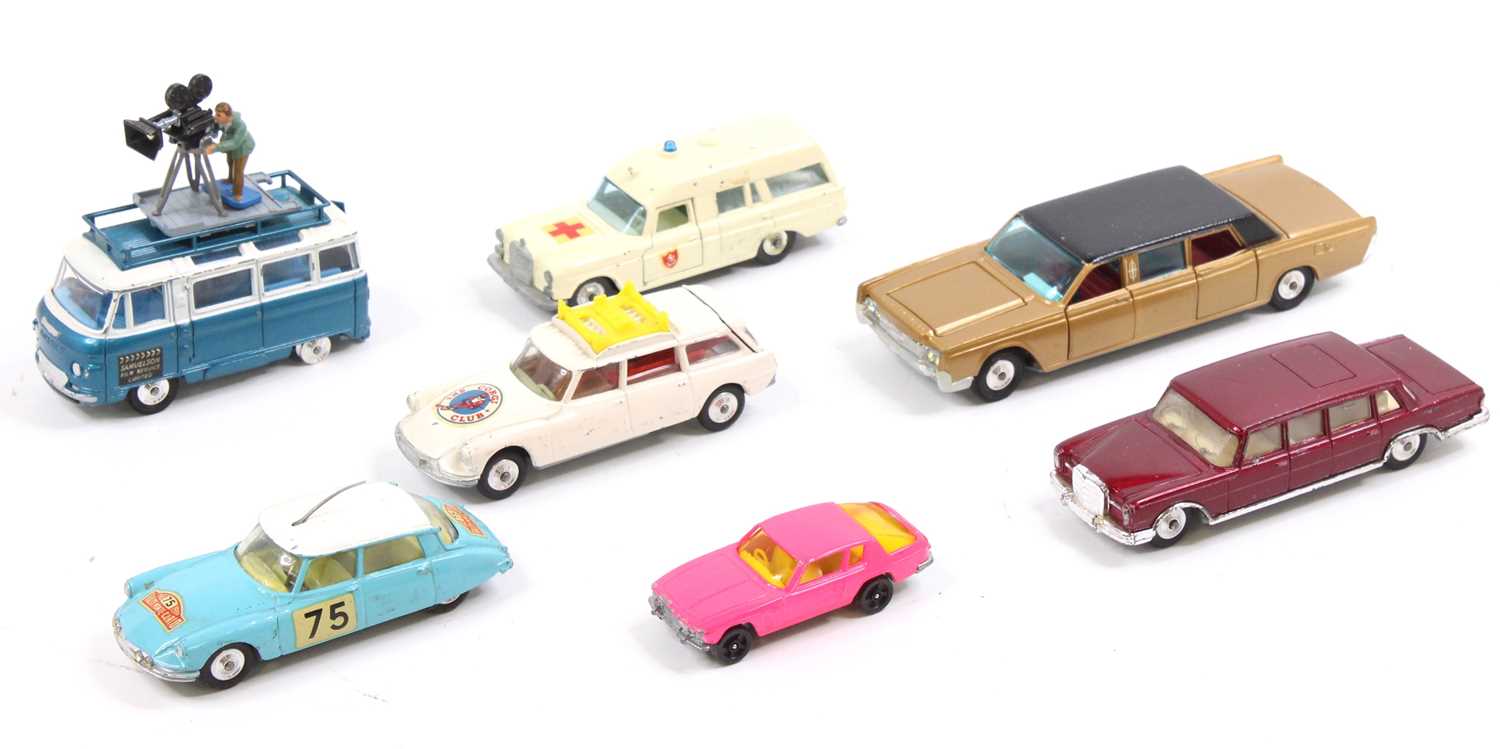 A small collection of Corgi and Matchbox Toys with light play-wear, examples including No. 323