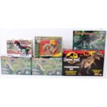 One tray containing a collection of dinosaur related plastic kits to include Revell and Lindberg,