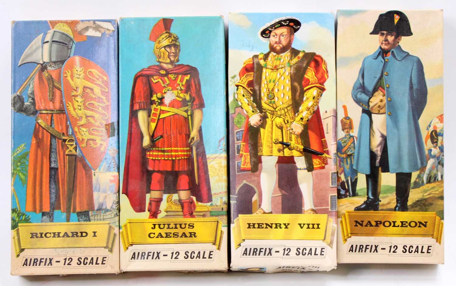 A collection of four various Airfix-12 1/12 scale boxed historical figure kits, all in original