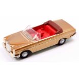 Huki No.5-21, tinplate and friction drive model of a Mercedes 280SE Open Top Saloon, finished in