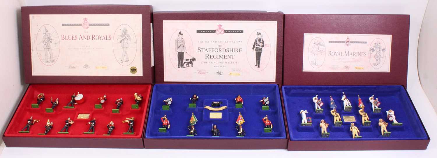 3 various Britains modern release limited edition boxed soldier sets comprising No. 5293 Blues &