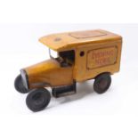 Triang Lines Bros, large scale Ford "Evening News" Delivery Van, c.1927, large scale wooden van,
