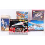 A collection of boxed as-issued sci-fi, space and ufo related plastic kits to include Airfix,
