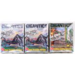 An AMT/ERTL plastic Gigantics Fantasy Horror plastic kit group, three examples, all factory shrink-