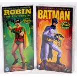 A Moebius Models 1/8 scale Batman related plastic kit group to include Batman and Robin The Boy