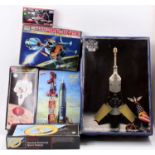 A collection of rocket and space related plastic kits to include a Revell History Makers Apollo