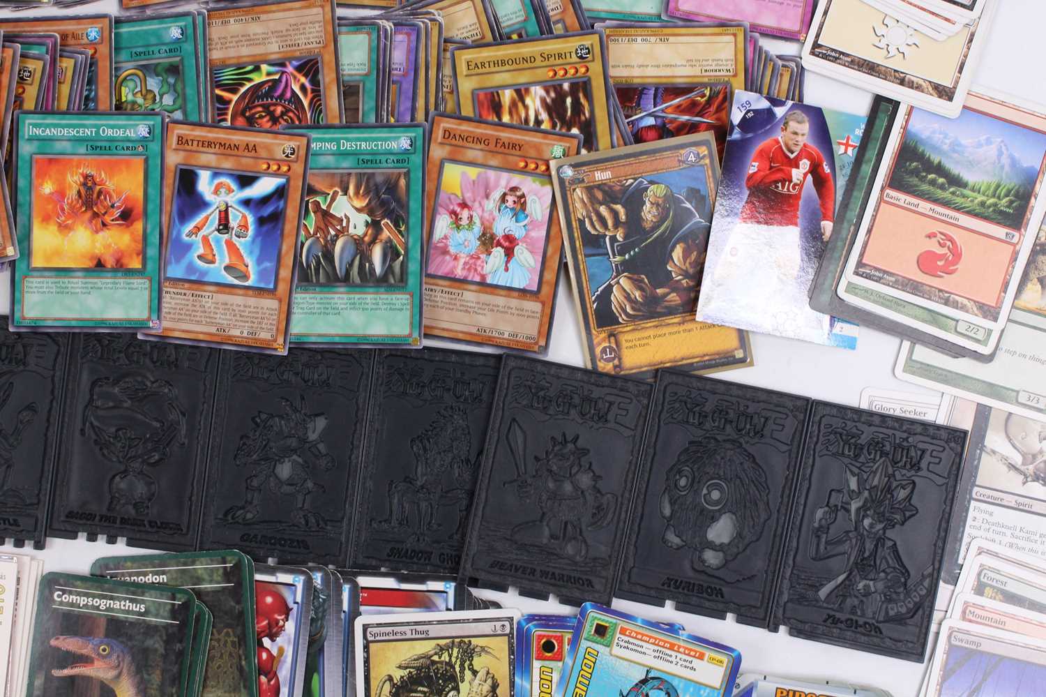 Two trays containing a collection of trading cards to include Yu-gi-oh, Magic The Gathering, various - Image 3 of 4