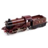 1931-5 Hornby clockwork 0-4-0 No.1 Special loco & tender LMS, 8712 on cab-sides, lined tender with
