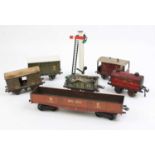 Collection of various 0 Gauge related rolling stock and lineside accessories, to include Hornby NE