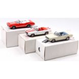 A collection of three various boxed 1/24 scale Franklin Mint diecast models, to include a 1969