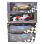 A Minichamps 1/18th scale Formula 1 racing car group of 4 comprising a Felipe Massa Sauber