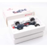 A Spark Models 1/18 scale resin and diecast model of a Lotus 25 BRM Formula One race car No. 18 from