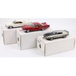 A collection of Danbury Mint 1/24 scale diecast and pewter miniatures to include a 1958 Chrysler