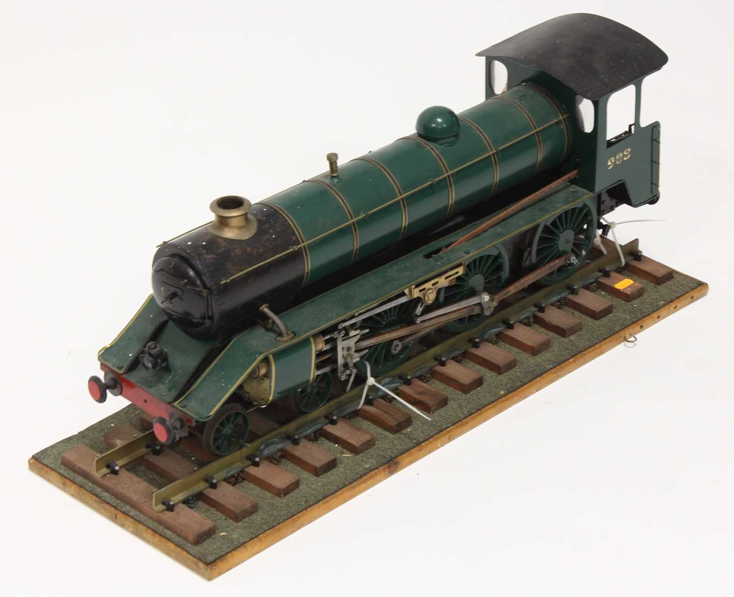 3.5 inch gauge de-commissioned live steam model of a 4-6-0 locomotive, finished in green and - Image 2 of 6