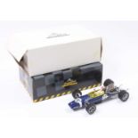 An Exoto Grand Prix Classics 1/18 scale model of a Lotus type 49 Grand Prix race car, finished in