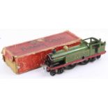 1925-6 Hornby clockwork No.2 tank loco LNER green 4-4-4 crest on cab front, 5 boiler bands, black