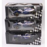 A Minichamps Grand Prix Series 1/18 scale box diecast group, to include a Damon Hill Williams