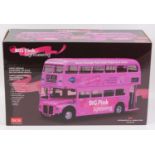A Sun Star 1/24th scale No. 2916 Routemaster London Bus, the Big Pink Sightseeing Bus, a limited