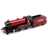 1932-5 Bassett-Lowke clockwork 4-4-0 ‘Princess Elizabeth’ loco & tender, red no.2265, crest on cab-