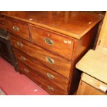 A mid-Victorian mahogany squarefront chest of two short over three long drawers, w.108cm