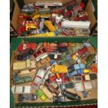 Two trays of mainly vintage playworn diecast, to include Corgi Toys, Dinky Toys etc