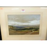 W. Williams - The Haldor Hills, Exe Valley, watercolour, signed and indistinctly dated lower