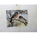 David Koster (1926-2015) - Bullfinches & Japanese, lithograph signed, titled an numbered 40/50 in