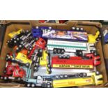 One box of mixed scale modern release diecast and plastic road haulage models