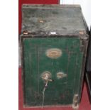 An early 20th century cast iron floor safe by T. Withers & Son of West Bromwich, with interior
