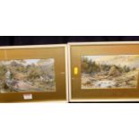 Murray MacDonald - matched pair landscape scenes, watercolours, each signed and dated lower right