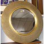 A reproduction gilt framed circular wall mirror, dia.79cm