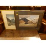 W Heaton Cooper - pair landscape prints