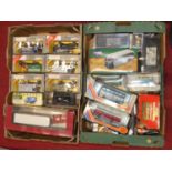 Two boxes of mixed modern issue diecast to include Vanguards and Corgi