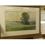 E. Newton - Extensive landscape, watercolour, signed and dated '72 lower right, 41 x 67cm
